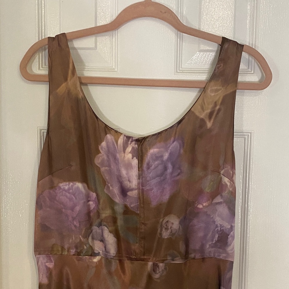 Vince Satin Dress in Brown and Light Purple Sz 12